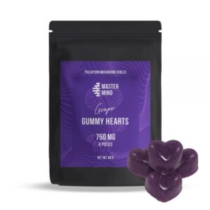 Master Mind – Grape Gummy Hearts – (750mg each)