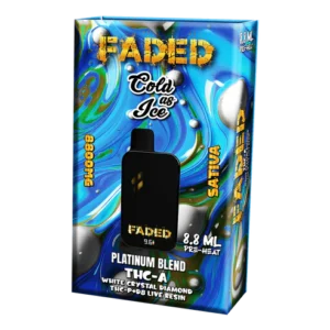 FADED PLATINUM BLEND THC-A 8.8ML DISPOSABLES | COLD AS ICE