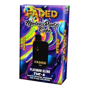 FADED PLATINUM BLEND THC-A 8.8ML DISPOSABLES | MJOLNIR RUNTZ CAKE