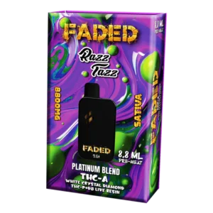 FADED PLATINUM BLEND THC-A 8.8ML DISPOSABLES | RAZZ TAZZ