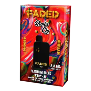 FADED PLATINUM BLEND THC-A 8.8ML DISPOSABLES | RUNTZ OG